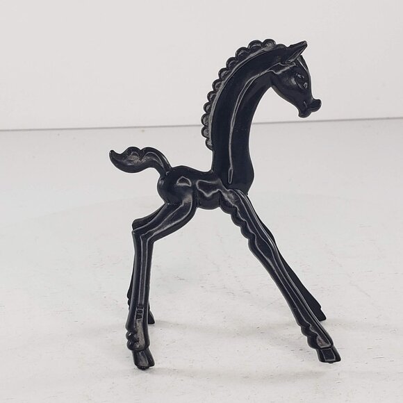 Art Deco Black Horse Figurine By Don Manning Stylized Nosco Vintage MCM - Picture 8 of 8